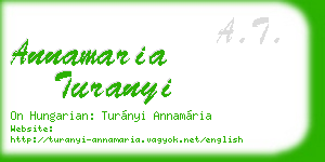 annamaria turanyi business card